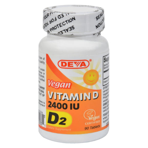 Deva Vegan Vitamins - Vitamin D - 2400 IU - 90 Tablets