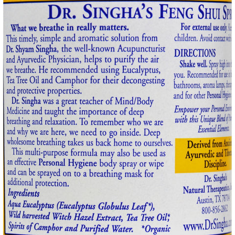 Dr. Singha's Feng Shui Spray - Air Detox - 6 fl oz
