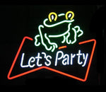 Lets Party Frog Neon Bar Sign