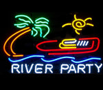 River Party Neon Bar Sign