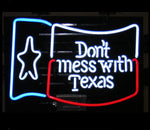 Dont Mess With Texas Neon Bar Sign