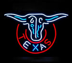 Texas Steer Neon Bar Sign
