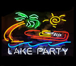 Lake Party Neon Bar Sign