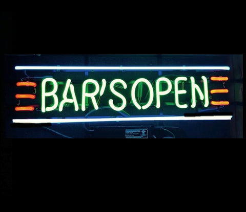 Bar's Open Neon Bar Sign