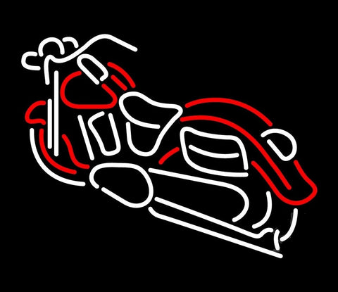 Motorcycle Red White Neon Bar Sign