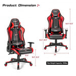 Gaming Chair Adjustable Swivel Racing Style Computer Office Chair-Red - Color: Red