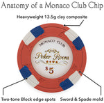 Monaco Club 13.5 Gram, $0.25, Roll of 25