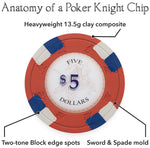 Poker Knights 13.5 Gram, $0.50, Roll of 25