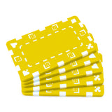 5 Yellow Rectangular Poker Chips