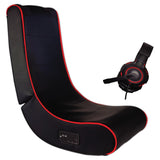SYLVANIA SCH205-HP Rocker Gaming Chair with Built-in Speakers, Bluetooth and Gaming Headset