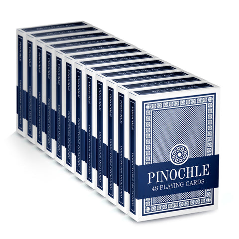 12 Blue Decks of Pinochle Playing Cards
