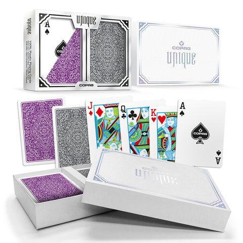 Copag Unique Purple/Grey, Poker Size, Regular Index