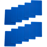 Set of 10 Blue Plastic Poker Size Cut Cards