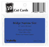Set of 10 Blue Plastic Bridge Size Cut Cards