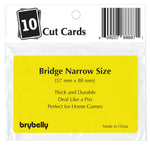 Set of 10 Yellow Plastic Bridge Size Cut Cards