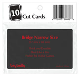 Set of 10 Black Plastic Bridge Size Cut Cards