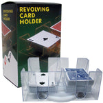 6-Deck Rotating Card Holder - Revolving Playing Card Tray