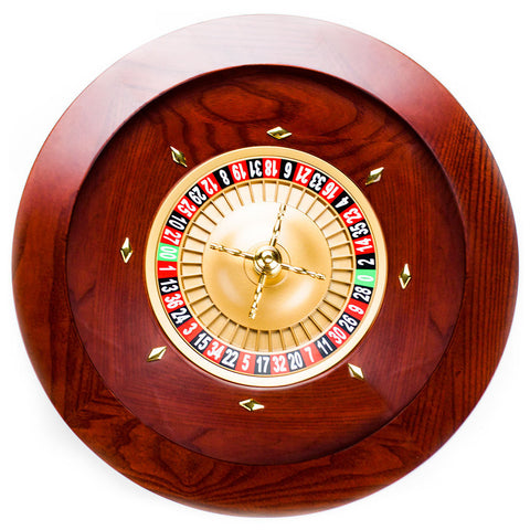 19.5" Casino Grade Deluxe Wooden Roulette Wheel