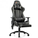 Ergonomic High Back PU Leather Massage Gaming Chair-Black