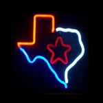 Texas With Star Neon Sculpture