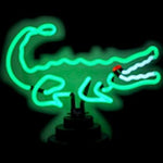 Alligator Neon Sculpture