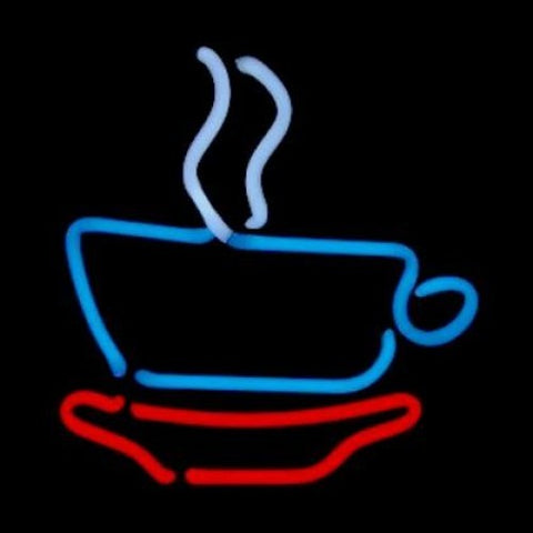 Coffee Cup Neon Sculpture
