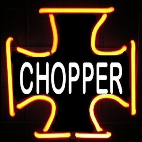 Iron Chopper Neon Sculpture